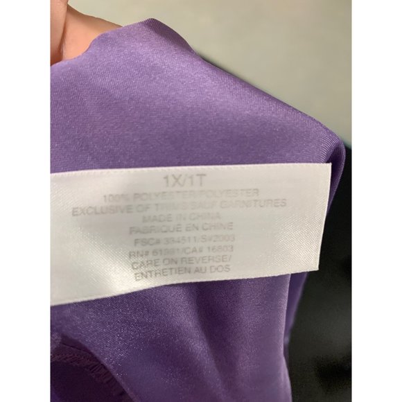 Avon Purple Satin Lace Size 1X Crossback‎ Sleep Top - Picture 6 of 7